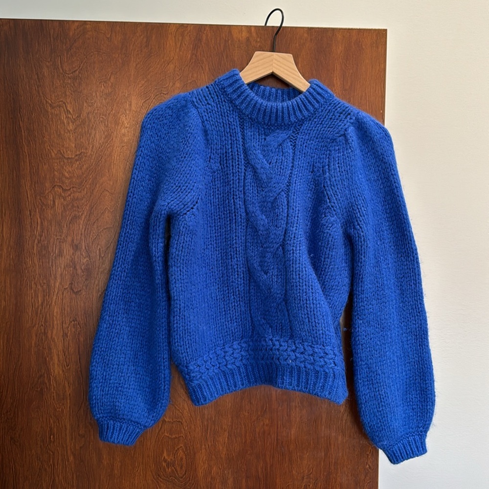 Sezane sweater knit electric blue
